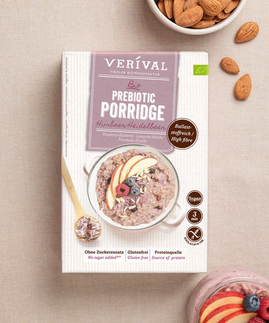 Prebiotic Porridge Raspberry-Blueberry